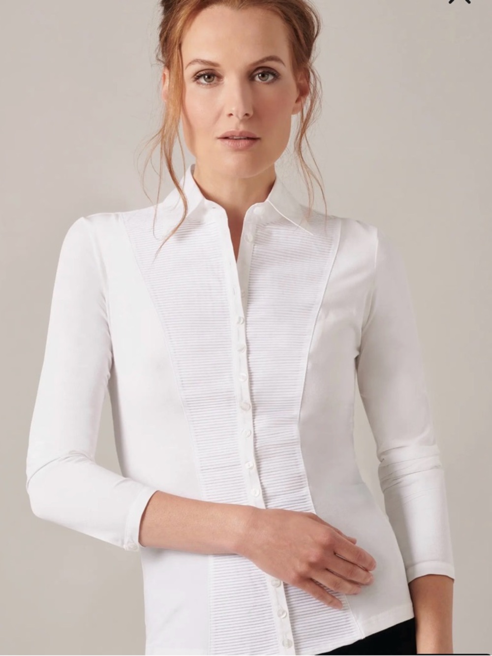 Anne Fontaine White Clodie Shirt, size 42